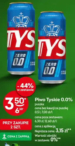 Żabka Piwo Tyskie 0.0% oferta