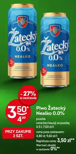 Żabka Piwo Żatecký Nealko 0,0% oferta