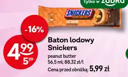 Żabka Baton lodowy Snickers peanut butter oferta