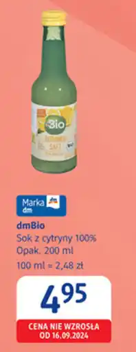 dm drogerie markt dmBio Sok z cytryny 100% oferta