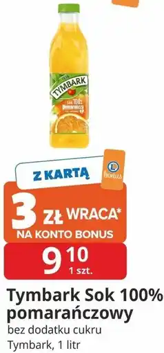 E.Leclerc Tymbark Sok 100% pomarańczowy oferta