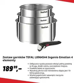 Media Markt Zestaw garnków Tefal L8964S44 Ingenio Emotion 4 elementy oferta