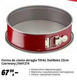 Media Markt Forma do ciasta okrągła Tefal DeliBake 23 cm czerwony J1641274 oferta