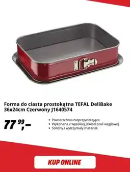 Media Markt Forma do ciasta prostokątna Tefal DeliBake 36x24 cm czerwony J1640574 oferta