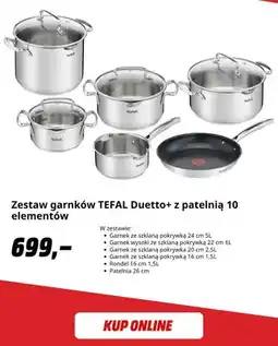 Media Markt Zestaw garnków Tefal Duetto+ z patelnią 10 elementów oferta