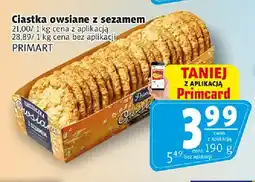 Prim Market Ciastka owsiane z sezamem Primart oferta