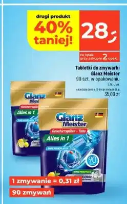 Dealz Tabletki do zmywarki Glanz Meister oferta