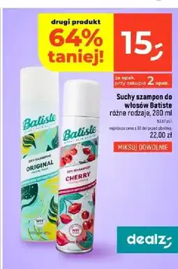 Dealz Suchy szampon do włosów Batiste oferta