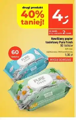 Dealz Nawilżany papier toaletowy Pure Fresh Sensitive oferta