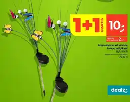 Dealz Lampa solarna w kształcie trawy z motylkami wys. 41 cm oferta