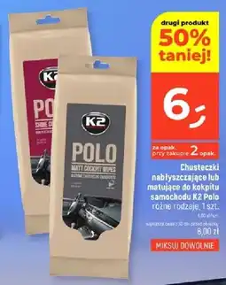 Dealz Chusteczki nabłyszczające do kokpitu samochodu K2 Polo oferta