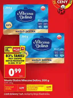Biedronka Masło Ekstra Mleczna Dolina oferta