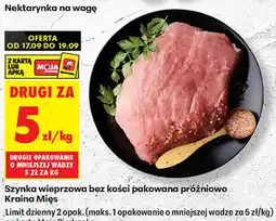 Biedronka Szynka wieprzowa bez kości pakowana próżniowo Kraina Mięs oferta