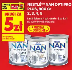 Biedronka Mleko modyfikowane Nestlé NAN Optipro Plus 2, 3, 4, 5 oferta