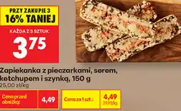 Biedronka Zapiekanka z pieczarkami, serem, ketchupem i szynką oferta