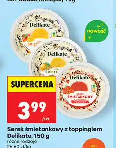 Biedronka Serek śmietankowy z toppingiem Delikate oferta