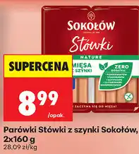 Biedronka Parówki Stówki z szynki Sokołów oferta