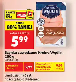 Biedronka Szynka zawędzana Kraina Wędlin oferta