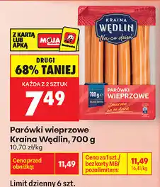Biedronka Parówki wieprzowe Kraina Wędlin oferta