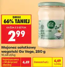 Biedronka Majonez sałatkowy wegański Go Vege oferta