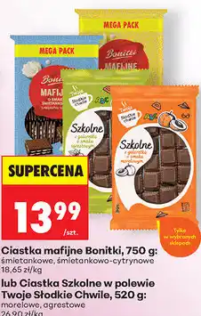 Biedronka Ciastka mafijne Bonitki, 750 g lub Ciastka Szkolne w polewie Twoje Słodkie Chwile, 520 g oferta