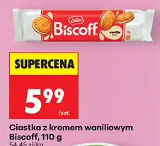 Biedronka Ciastka z kremem waniliowym Biscoff oferta