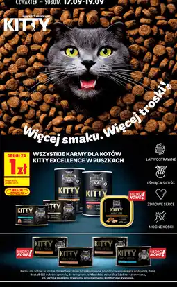 Biedronka Karmy dla kotów Kitty Excellence w puszkach oferta