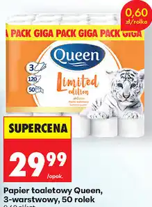 Biedronka Papier toaletowy Queen, 3-warstwowy, 50 rolek oferta