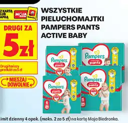 Biedronka Wszystkie pieluchomajtki Pampers Pants Active Baby oferta