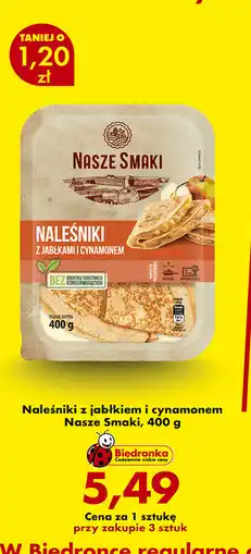 Biedronka Naleśniki z jabłkiem i cynamonem Nasze Smaki oferta