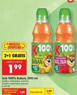 Biedronka Sok 100% Kubuś oferta