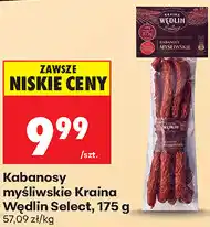 Biedronka Kabanosy myśliwskie Kraina Wędlin Select oferta