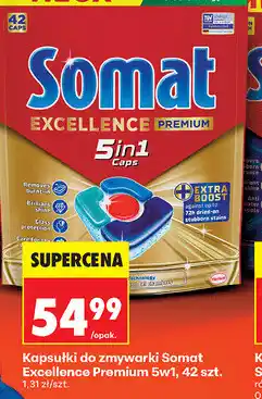 Biedronka Kapsułki do zmywarki Somat Excellence Premium 5w1, 42 szt oferta