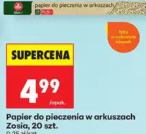 Biedronka Papier do pieczenia w arkuszach Zosia, 20 szt oferta