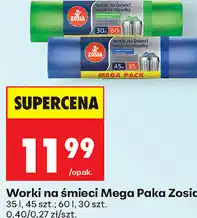 Biedronka Worki na śmieci Mega Paka Zosia oferta