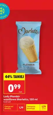 Biedronka Lody Plombir waniliowe Marletto oferta