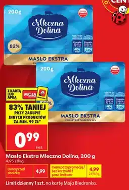 Biedronka Masło Ekstra Mleczna Dolina oferta
