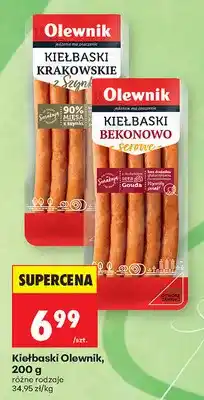 Biedronka Kiełbaski krakowskie z szynki Olewnik oferta