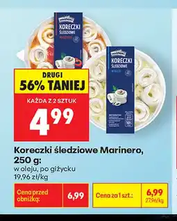 Biedronka Koreczki śledziowe w oleju Marinero oferta