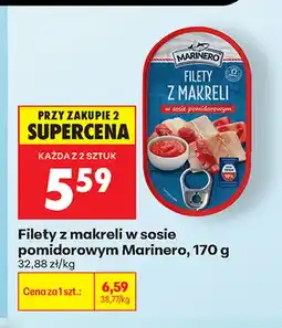 Biedronka Filety z makreli w sosie pomidorowym Marinero oferta