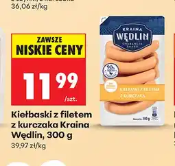 Biedronka Kiełbaski z filetem z kurczaka Kraina Wędlin oferta