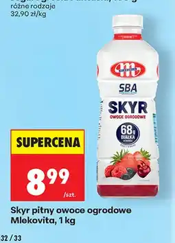 Biedronka Skyr pitny owoce ogrodowe Mlekovita oferta