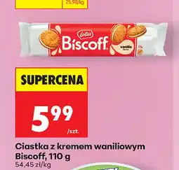 Biedronka Ciastka z kremem waniliowym Biscoff Lotus oferta
