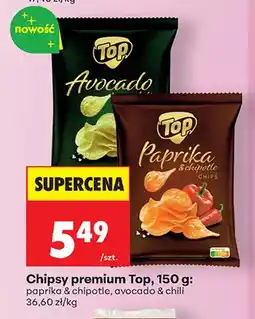 Biedronka Chipsy premium Top paprika & chipotle oferta