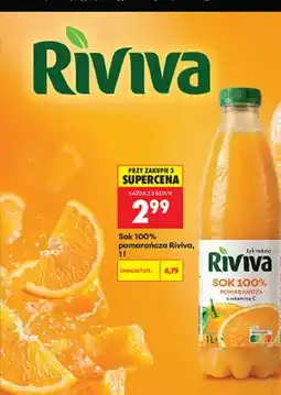 Biedronka Sok pomarańcza Riviva 100% oferta