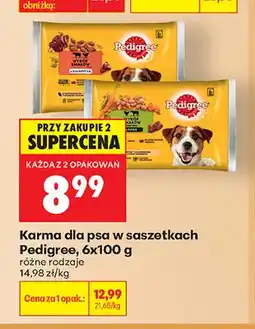 Biedronka Karma dla psa w saszetkach Pedigree 6-pak oferta