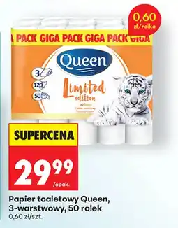 Biedronka Papier toaletowy Queen 3-warstwowy 50-pak oferta
