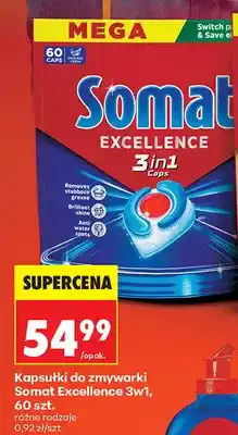 Biedronka Kapsułki do zmywarki Somat Excellence 3w1 oferta