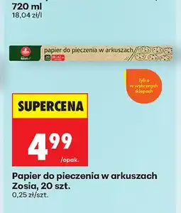 Biedronka Papier do pieczenia w arkuszach Zosia oferta