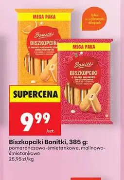 Biedronka Biszkopciki malinowo-śmietankowe Bonitki oferta